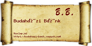 Budaházi Bánk névjegykártya